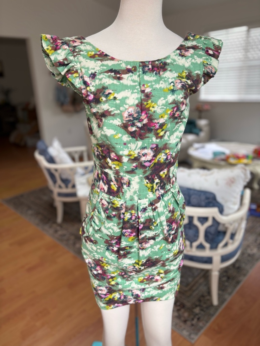 Darling Mint Green Floral Mini Dress